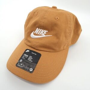 NEW Nike Club Cap Kids One Size Tan Baseball Hat Swoosh Logo Adjustable‎